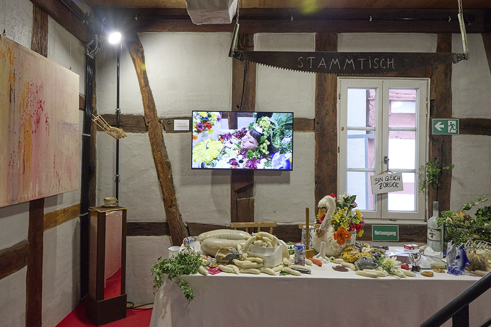 Ausstellungsansicht Schaugericht Gabi Blum Fleischermuseum B&ouml;blingen